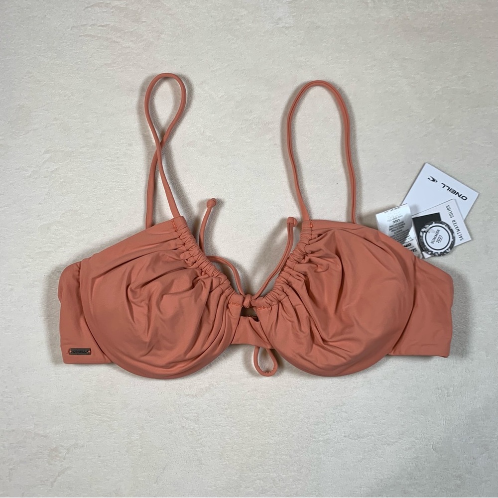 O’NEILL Avalon Saltwater Solids Swimsuit Underwire Bikini Top, D-Cup, Large